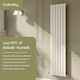 image 3 of Lucia Square Vertical Single Panel Radiator 1500 x 354mm - Satin White | White | Satin White | 1