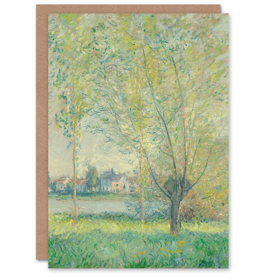 image 1 of Claude Monet Art Card The Willows Landscape Painting