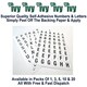 image 1 of Pack of 144 A-Z Black on White 13x13m Alphabet Stickers
