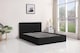 image 4 of Ottoman Bed Gas Lift Storage Leather Black 4ft Small Double Pine Wood Bedroom
