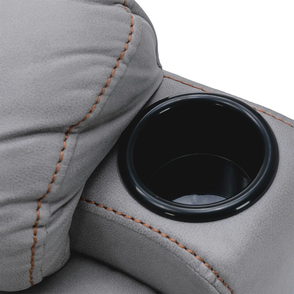 image 1 of Afton Electric Technology Fabric Auto Recliner USB Lounge Sofa Chair (Grey)