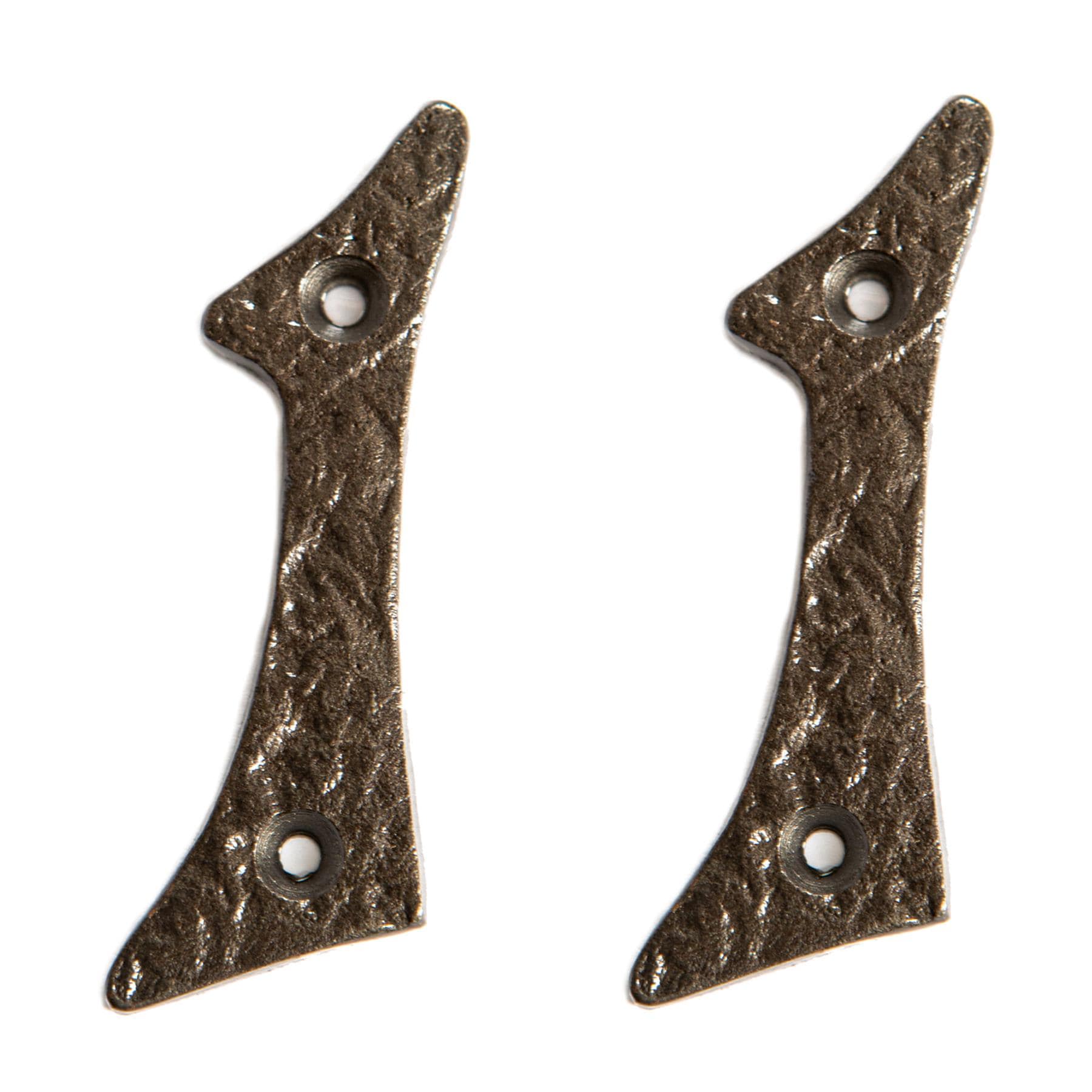 Hammer and Tongs Rustic Iron Numeral - Number 1 - H80mm - Pack of 2 in Grey