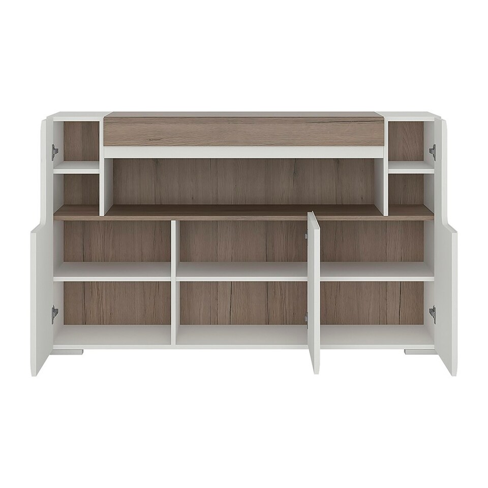 image 1 of Toronto 3 Door Sideboard with open shelving (inc. Plexi Lighting)