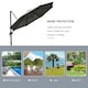 image 6 of Outsunny 3(m) Garden Banana Parasol Patio Cantilever Hanging Umbrella Dark Grey