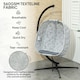 image 4 of Outsunny Hanging Egg Chair Outdoor Indoor Swing Chair, Folding Basket Grey