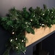 image 4 of 1.8m Plain Green Christmas Garland with 164 Tips and 50 Warm White LED Lights