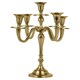 image 6 of 5 Arm Metal Candle Holder Stand Vintage Candelabra Centrepiece Home Decor 30cm | Gold | Gold | 1