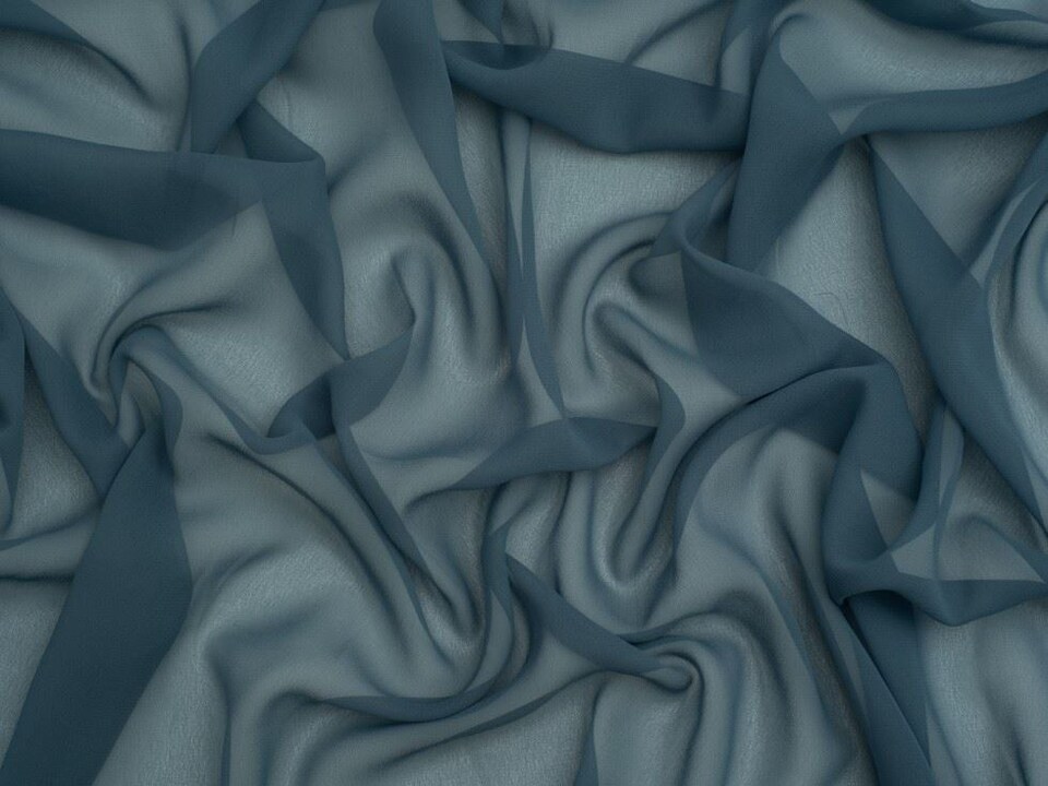 Minerva Core Range Grey Light Sheer Chiffon Fabric for Dressmaking, 110cm / 43" Wide - per metre
