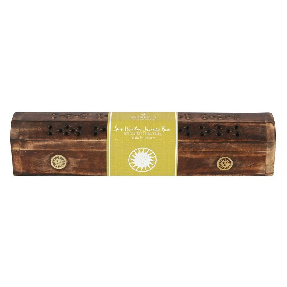 image 1 of Elements Patchouli & Orange Sun Wooden Incense Gift Set - Brown - One Size