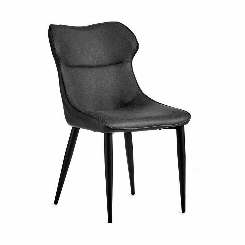 image 1 of Armchair Black Anthracite Steel 49 x 86 x 60 cm (2 Units) Black