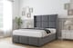 image 3 of Sloomy Beaumont Armour Coniston Divan Bed Base 2 Drawers Foot-End With 54 Inch Wingback Headboard & 12 Inch Matching Footboard | Grey | Armour | Super King | 1