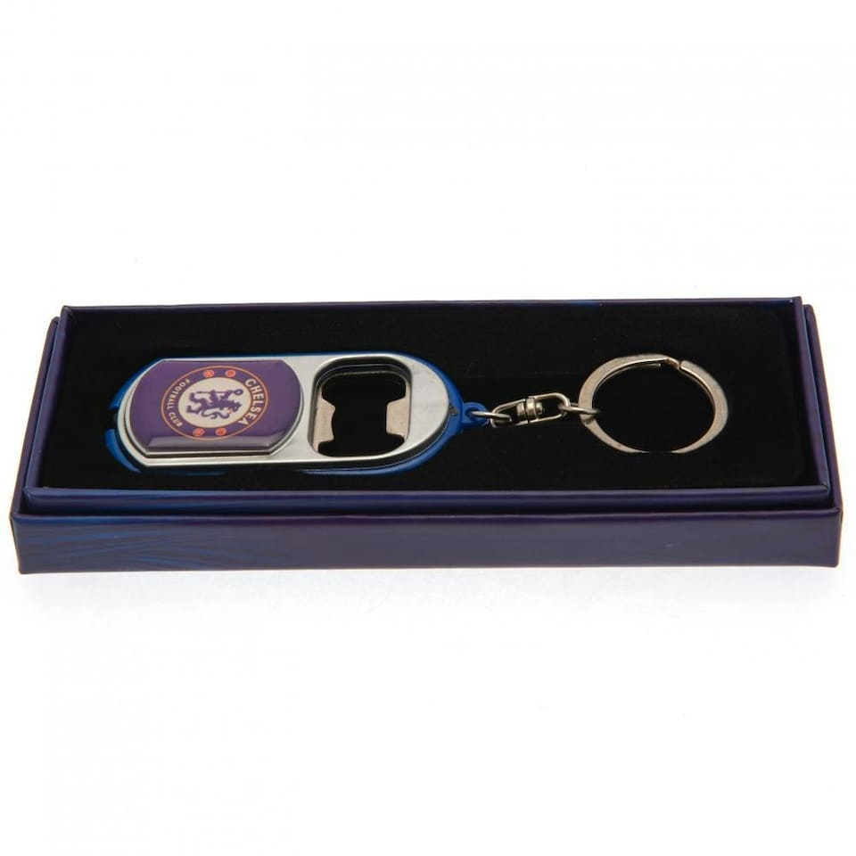 image 1 of Chelsea FC Key Ring Torch Bottle Opener - Blue - One Size