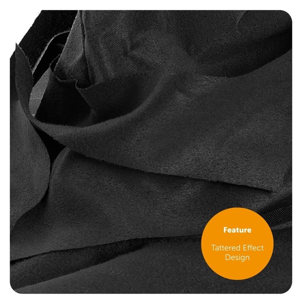 image 1 of Black Tatty Wizard Hat – Fancy Dress Accessory Black | One Size