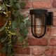 image 2 of ValueLights Fanar Matte Black Industrial Black Bathroom Wall Light