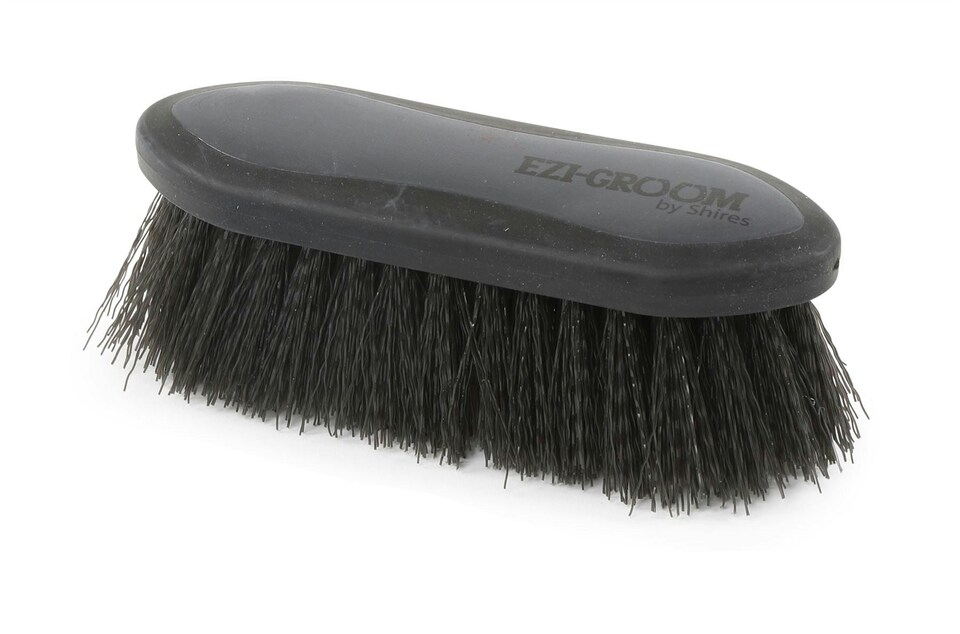 image 1 of Shires Ezi-Groom Grip Dandy Brush | Black | Size: Large
Colour: Black