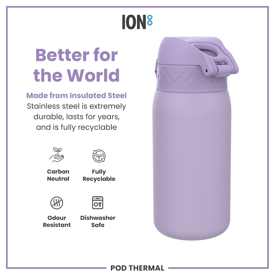 image 1 of Leak Proof Water Bottle, Vacuum Insulated, 320ml (11oz) | Purple | Periwinkle | One Size