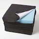 image 2 of Homescapes Black Suede Orthopaedic Foam 3 Seater Booster Cushion | Black | Black | 150 x 50 x 10 cm