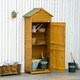 image 2 of Outsunny Wood Garden Storage Shed Tool Cabinet, 191.5x79x49cm, Natural