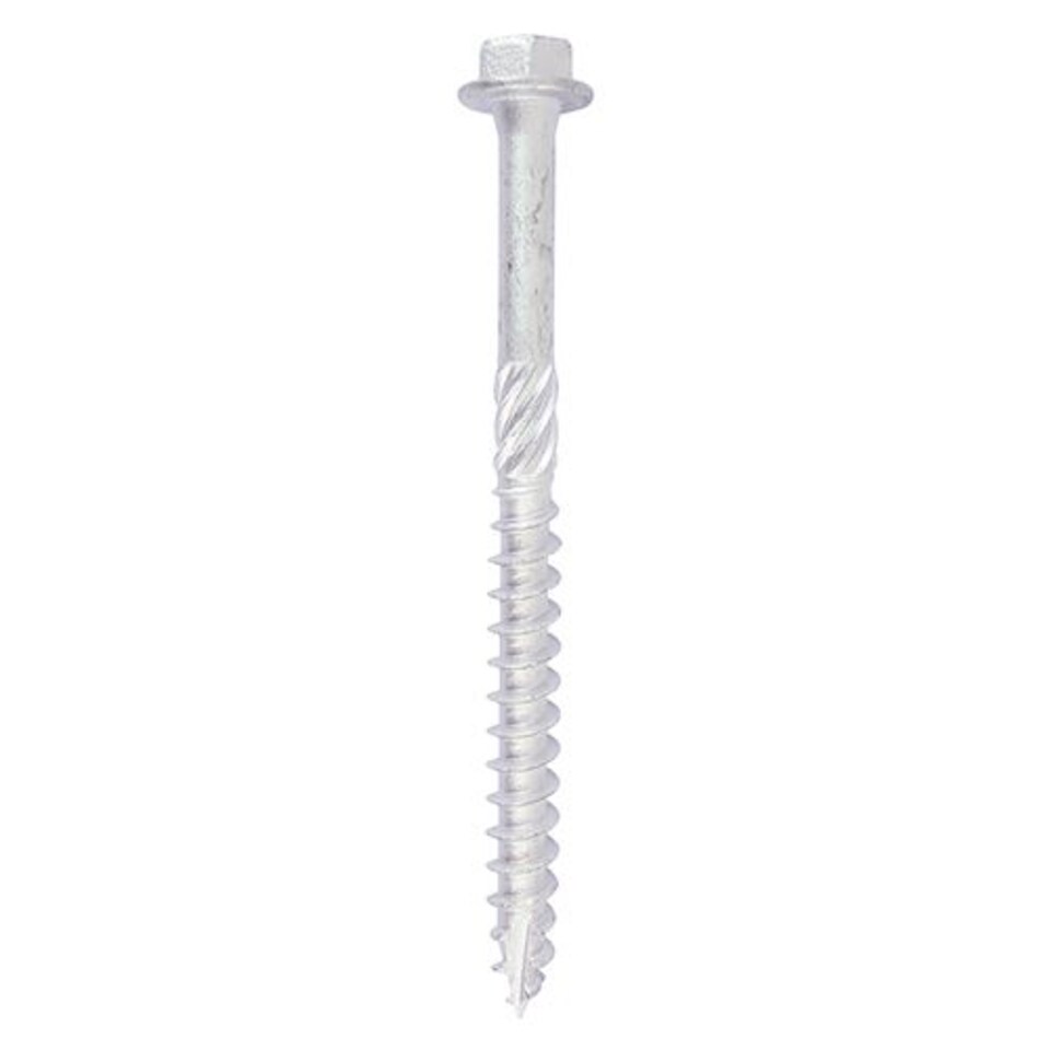 image 1 of Timco - Timber Frame Construction & Landscaping Screws - Hex - Exterior - Silver Organic (Size 6.0 x 40 - 10 Pieces)