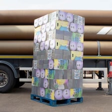 Pallet of 80 Large Disposable Helium Gas Canisters