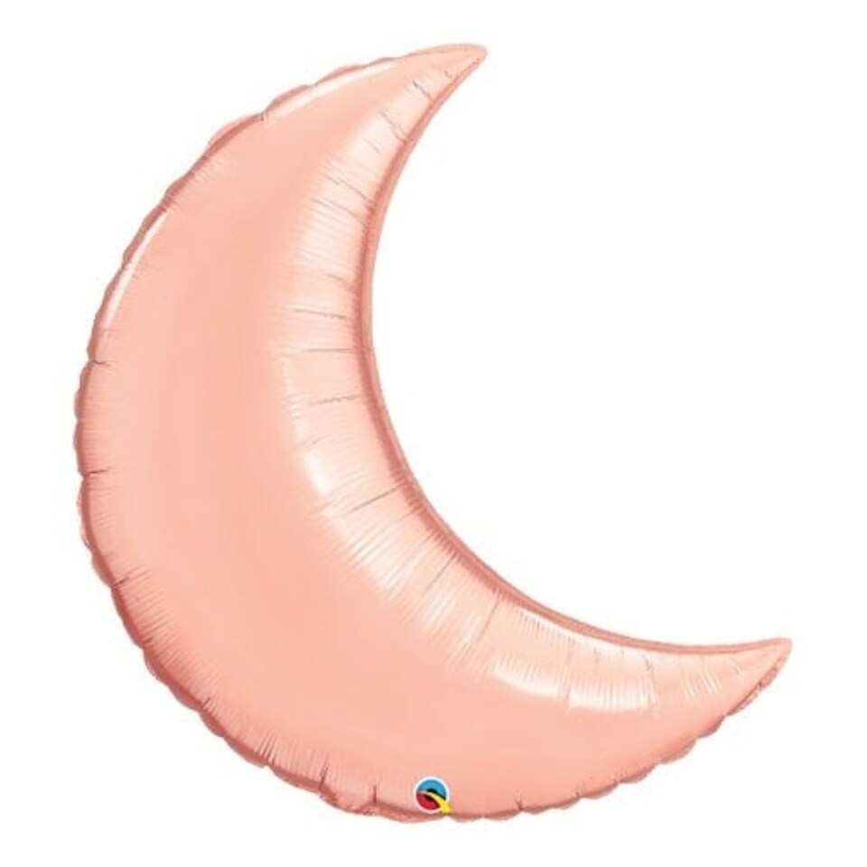 Rose Gold Crescent Moon Helium Foil Giant Qualatex Balloon 89cm / 35  in