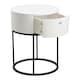 image 3 of Polo Round Bedside Table in White and Black