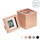 image 1 of Nicola Spring 4 x 4" Photo Frames - Light Wood/White Mount - 3D Picture Frame Box Portrait Display Case (12.5 x 12.5cm) Set of 5