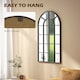 image 6 of HOMCOM Modern Arched Wall Mirror, 110  65 cm Window Mirror for Living Room, Bedroom, Black