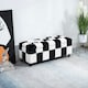 image 2 of HOMCOM 114 x 47 x 47cm Velvet Storage Ottoman, Button-tufted Footstool