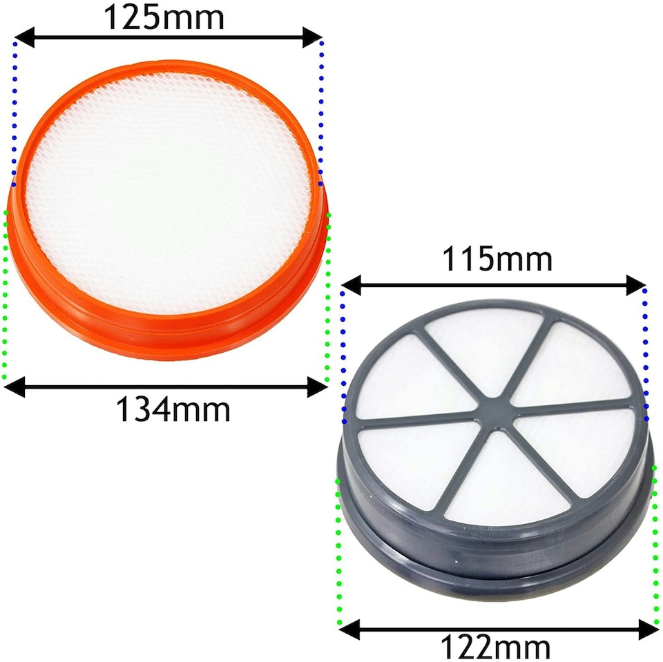 image 1 of SPARES2GO Pre & Post Motor Type 90 HEPA Filter Set compatible with Vax Mach Air Upright Vacuum Cleaner