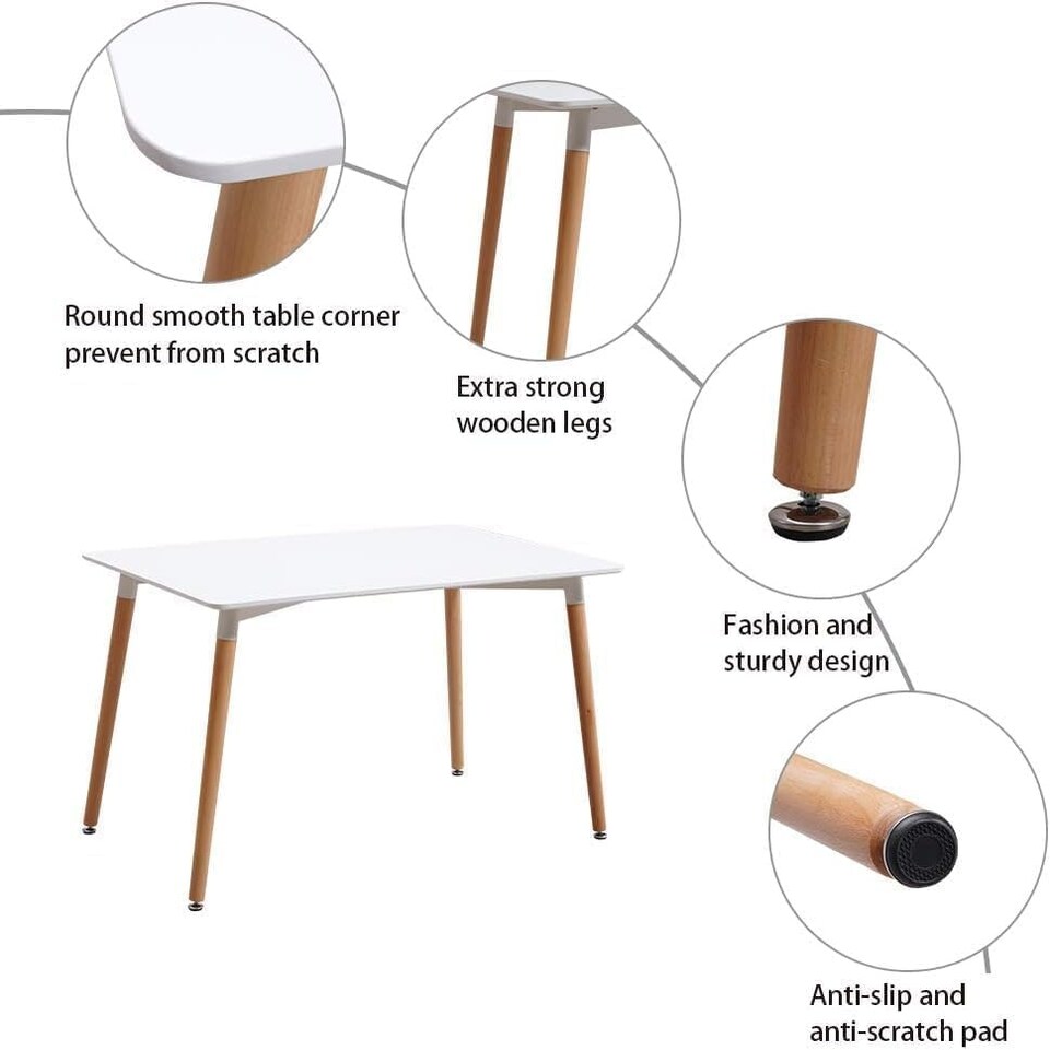 image 1 of Halo 4 or 6 seating Dining Table Single, White White