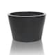image 2 of Primrose Set of 4 Polystone Black Round Indoor Outdoor Planters in 4 Different Sizes Black