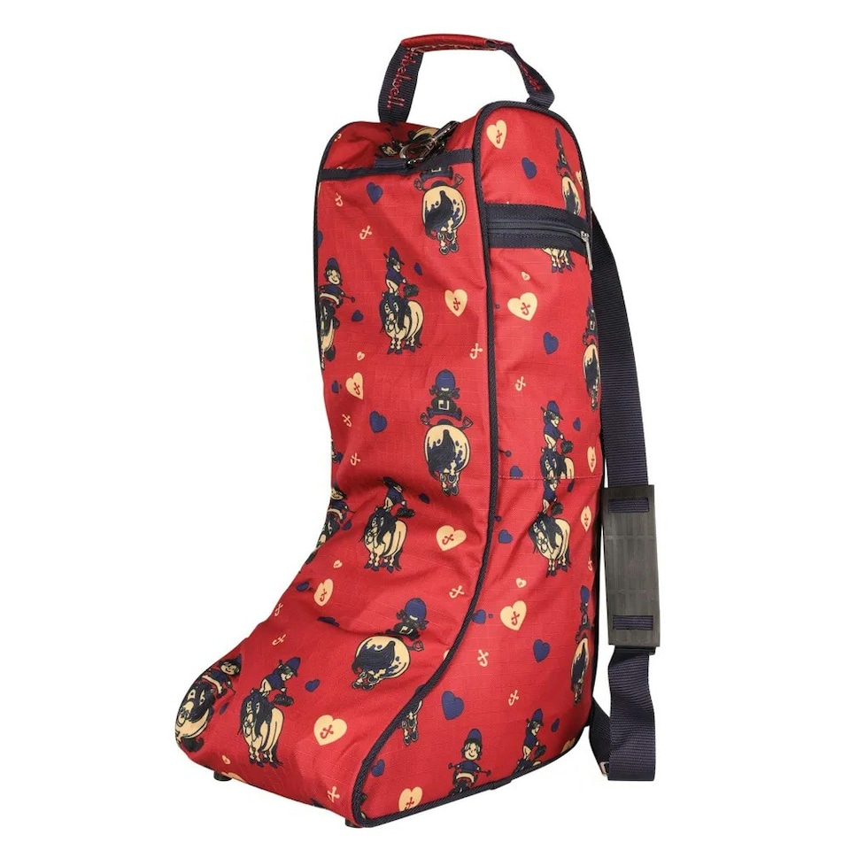 image 1 of Hy Thelwell Collection Balancing Act Boot Bag - Red/Navy - One Size