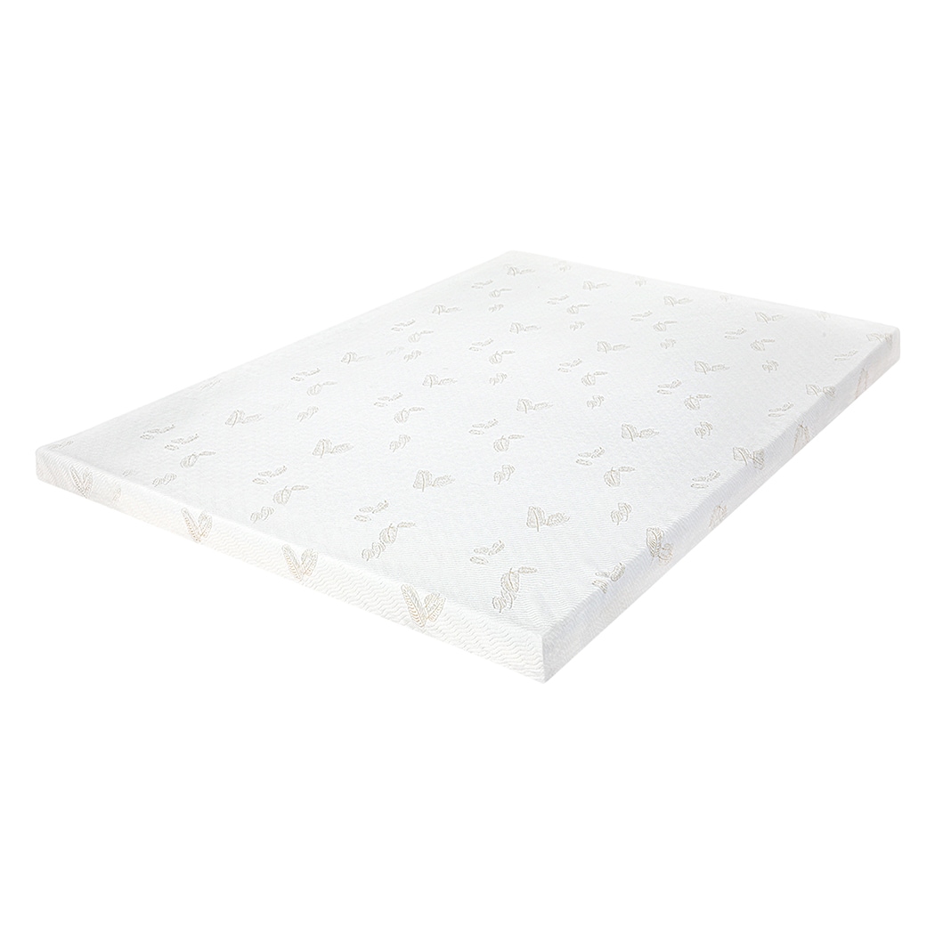 Lavio Mattress Topper Memory Foam Small Double Dual Layer 7cm Pressure Relief | White | SD | Small Double