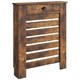image 1 of HOMCOM Radiator Cover with Drawer, Horizontal Slat, 78cm | Brown | Rustic Brown | 78W x 19D x 95.5H cm
