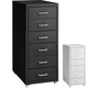 image 10 of Filing Cabinet - made of steel, 4 wheels, 6 drawers, label holders, easy assembly Grey | Light Grey