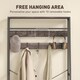 image 4 of HOMCOM Coat Rack with Shoe Storage, Hall Tree, Industrial Coat Stand with Shoe Bench, 10 Removable Hooks, 2 Fabric Drawers and Clothes Rail for Entryway, Hallway, Grey | Grey | Grey