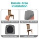 image 7 of Dining Seat Chair Covers Stretchable Spandex High-Back Slipcovers - 10pcs