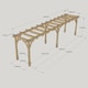 image 4 of Premium Pergola 6 Posts - Wood - L180 x W780 x H270 cm - Rustic Brown