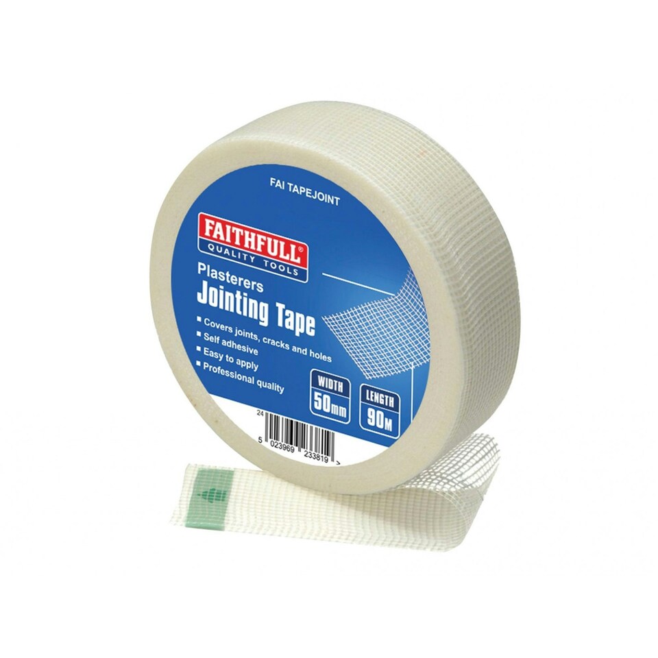 Faithfull Pt1-50 Plasterer's Joint Tape 50mm X 90m - Multi Colour - One Size