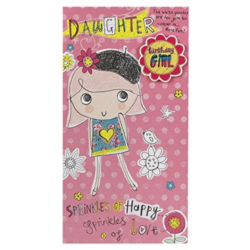 image 1 of Birthday Card For Daughter 'With Badge'