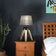 image 2 of HOMCOM Tripod Table Lamp Living Room Night Lighting Bedside Desk Decor
