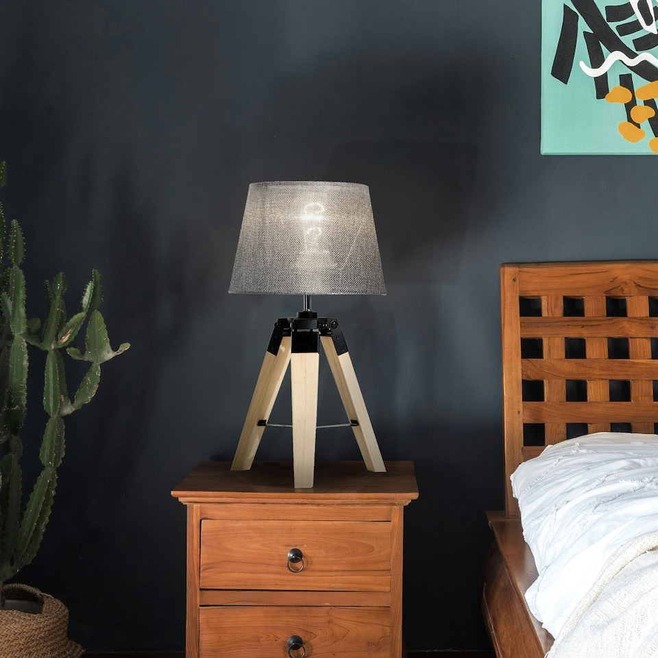 image 1 of HOMCOM Tripod Table Lamp Living Room Night Lighting Bedside Desk Decor