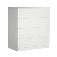 Chest Of Drawers Spacious Bedroom Furniture Storage Unit Modern Organiser White | 4 Drawers