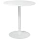 image 1 of HOMCOM Round Dining Table with Steel Base, Non-slip Pad White
