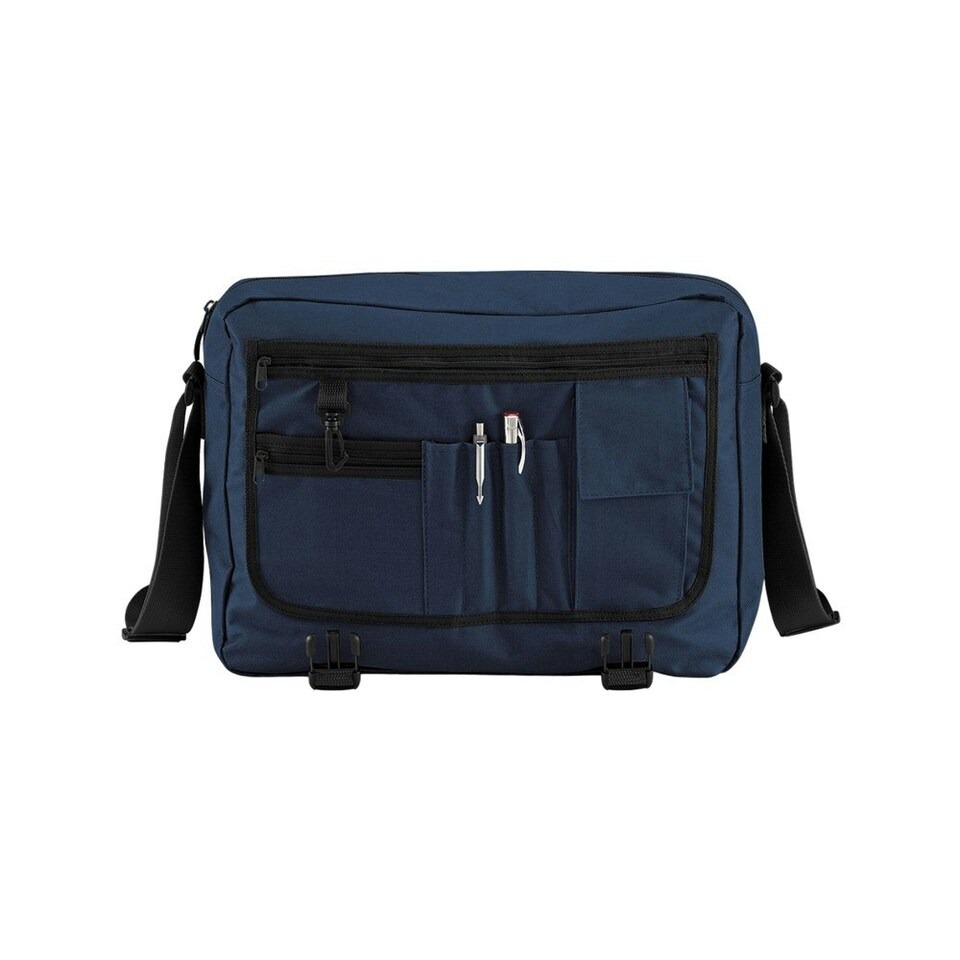 image 1 of Bagbase Contrast Detail Messenger Bag - French Navy - One Size Blue