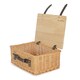 image 1 of 41cm Buff Willow Empty Picnic Basket with Pinewood Lid