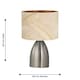 image 6 of First Choice Lighting Set of 2 Valentina Brushed Chrome Touch Lamps with Champagne Embossed Shades Silver | Gold