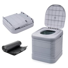 24L PORTABLE FOLDING CAMPING TOILET COMPACT POTTY LOO CARAVAN PICNIC FISHING