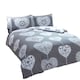 image 3 of Scandi Heart BC Duvet Cover Set with Pillowcase Red | Single